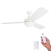 Prominence Home Calico, 52 in. Ceiling Fan with Light & Remote Control, White 80034-40